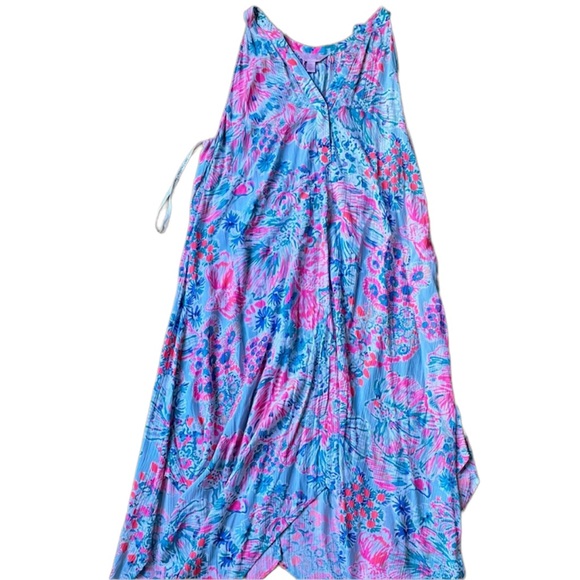 Lilly Pulitzer Dresses & Skirts - Lilly Pulitzer Maxi Dress High Low Hem Pink and Purple  Women's Size XS